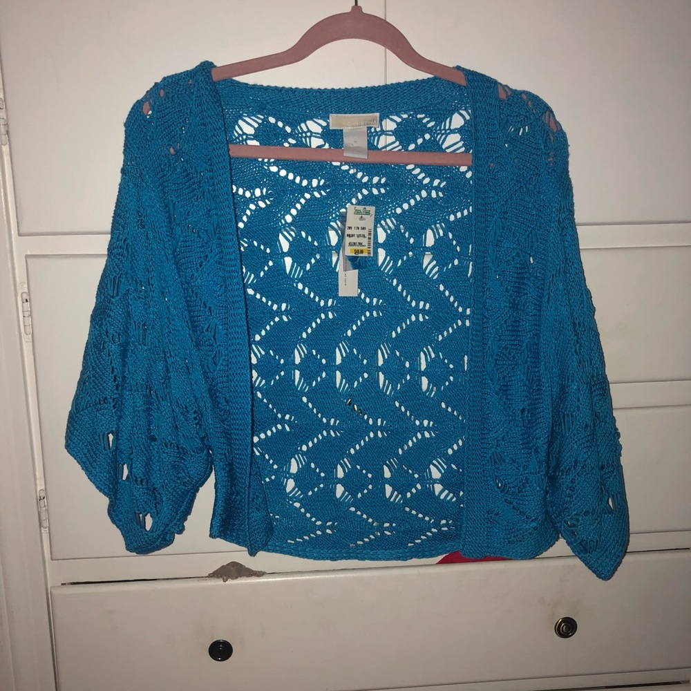 BRAND NEW Blue short sleeve cardigan